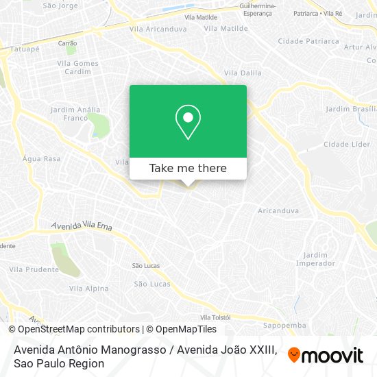 Avenida Antônio Manograsso / Avenida João XXIII map