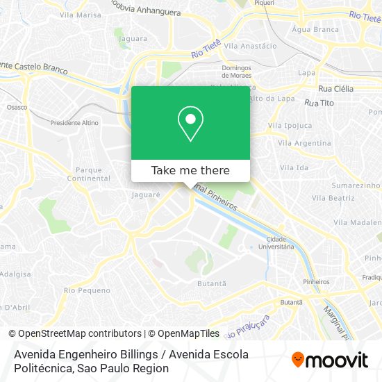 Avenida Engenheiro Billings / Avenida Escola Politécnica map