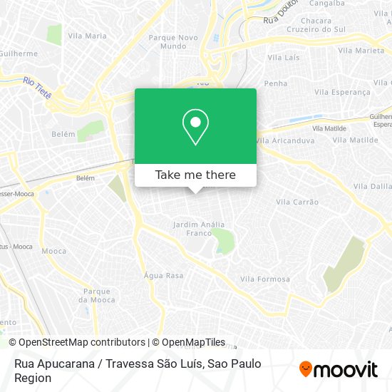 Rua Apucarana / Travessa São Luís map