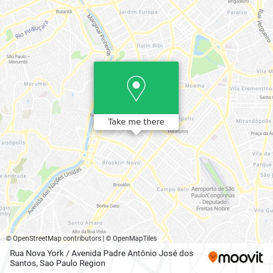 Rua Nova York / Avenida Padre Antônio José dos Santos map