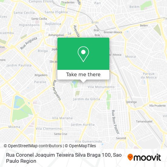 Mapa Rua Coronel Joaquim Teixeira Silva Braga 100