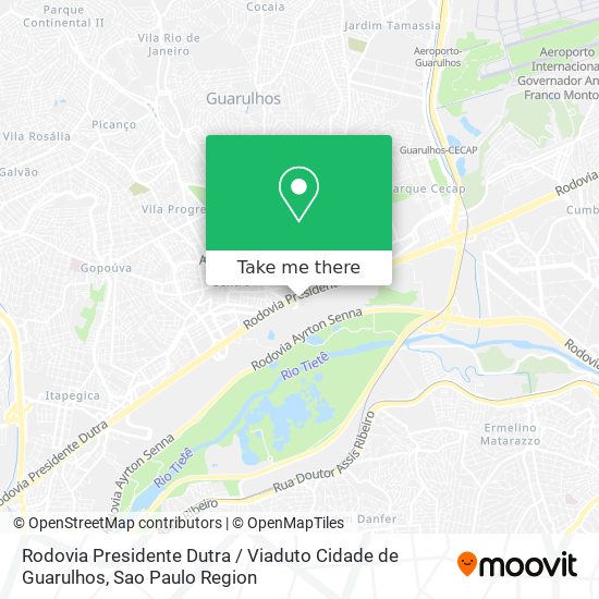 Rodovia Presidente Dutra / Viaduto Cidade de Guarulhos map