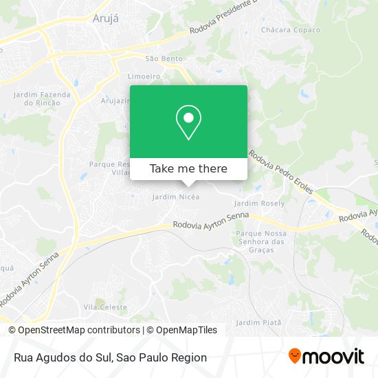 Mapa Rua Agudos do Sul