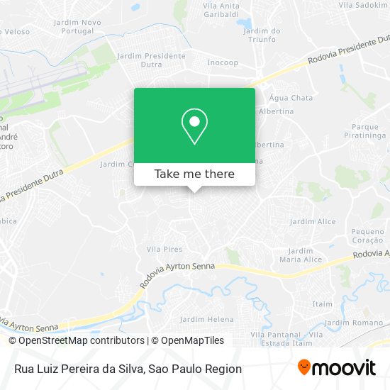 Mapa Rua Luiz Pereira da Silva