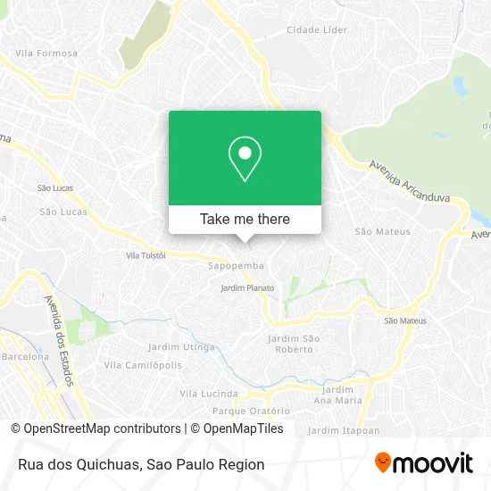 Rua dos Quichuas map