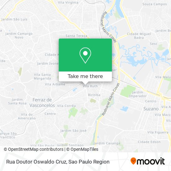 Rua Doutor Oswaldo Cruz map