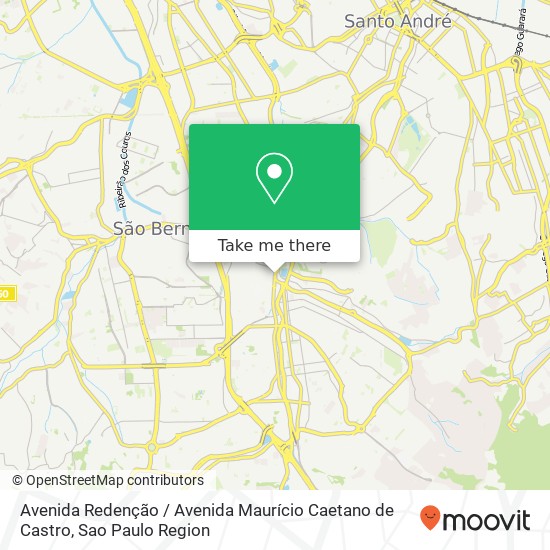 Mapa Avenida Redenção / Avenida Maurício Caetano de Castro