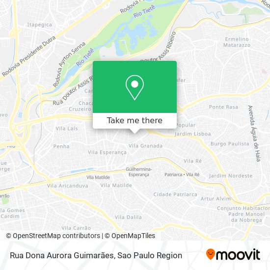 Rua Dona Aurora Guimarães map