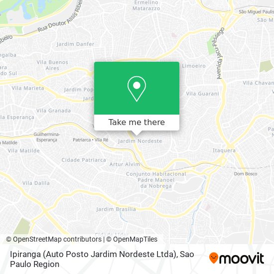 Mapa Ipiranga (Auto Posto Jardim Nordeste Ltda)