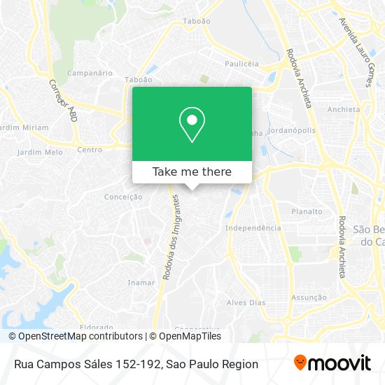 Mapa Rua Campos Sáles 152-192
