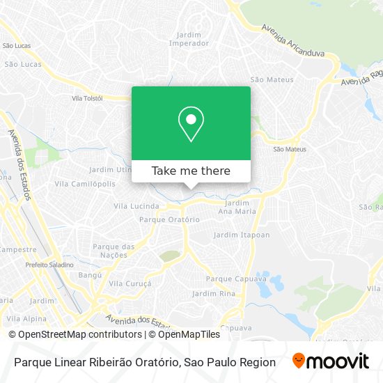 Parque Linear Ribeirão Oratório map