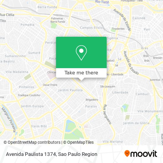 Avenida Paulista 1374 map