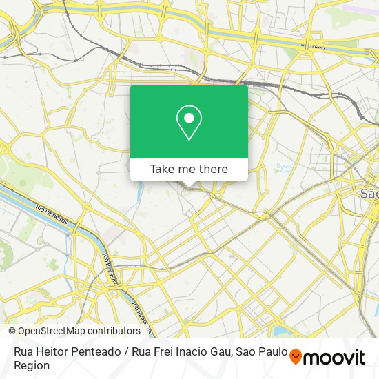 Mapa Rua Heitor Penteado / Rua Frei Inacio Gau
