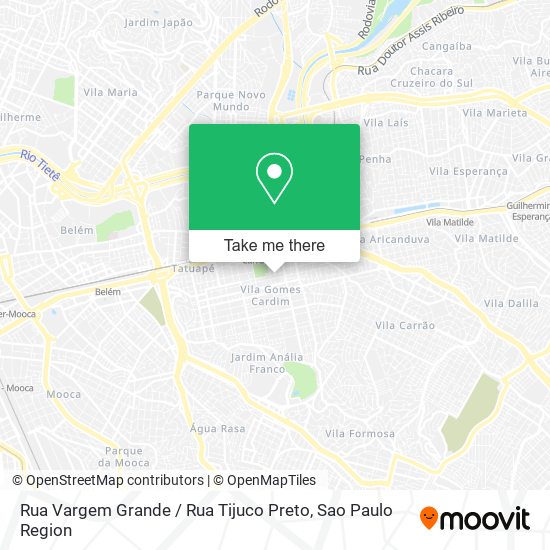 Rua Vargem Grande / Rua Tijuco Preto map