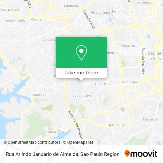 Mapa Rua Arlindo Januário de Almeida