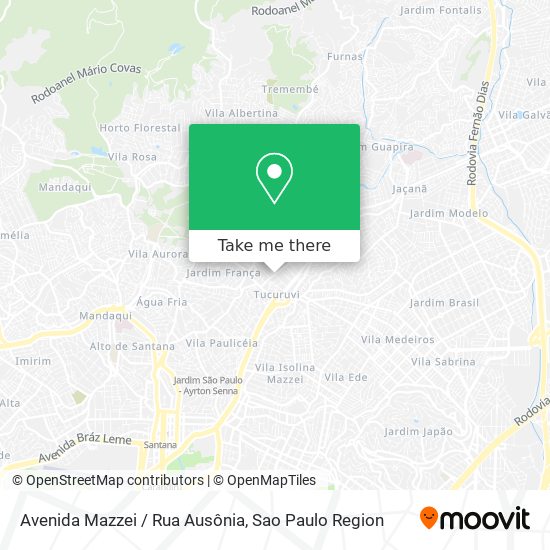 Avenida Mazzei / Rua Ausônia map