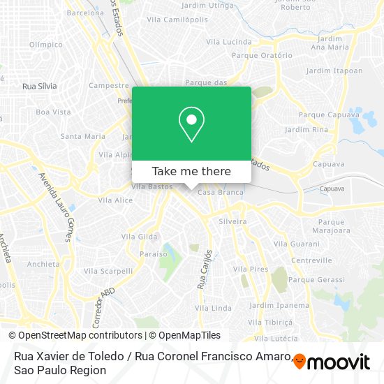Rua Xavier de Toledo / Rua Coronel Francisco Amaro map