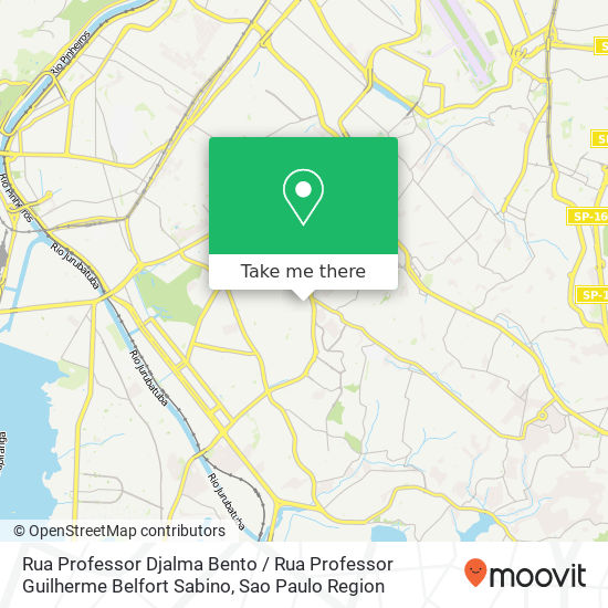 Mapa Rua Professor Djalma Bento / Rua Professor Guilherme Belfort Sabino