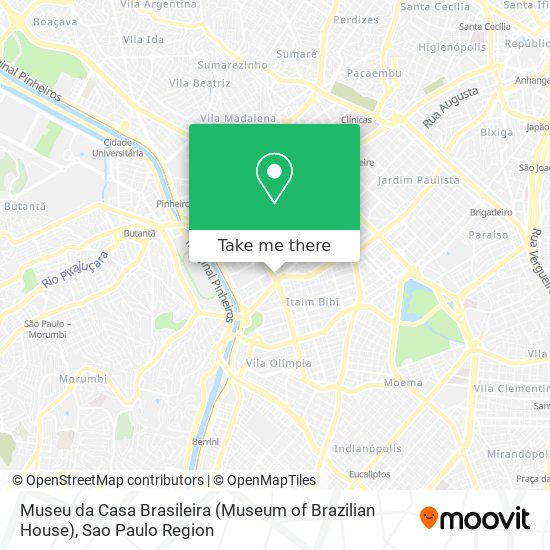 Mapa Museu da Casa Brasileira (Museum of Brazilian House)