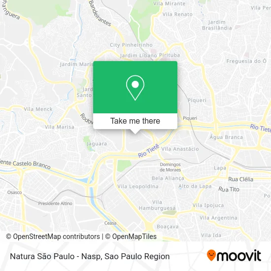 Natura São Paulo - Nasp map