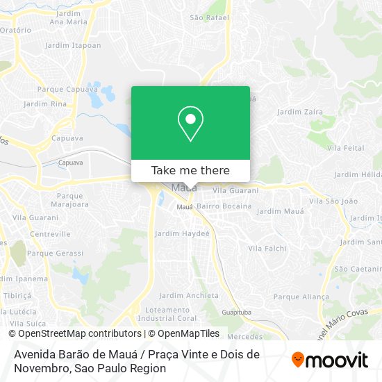 Mapa Avenida Barão de Mauá / Praça Vinte e Dois de Novembro