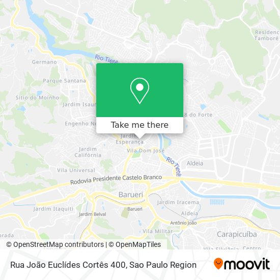 Rua João Euclídes Cortês 400 map