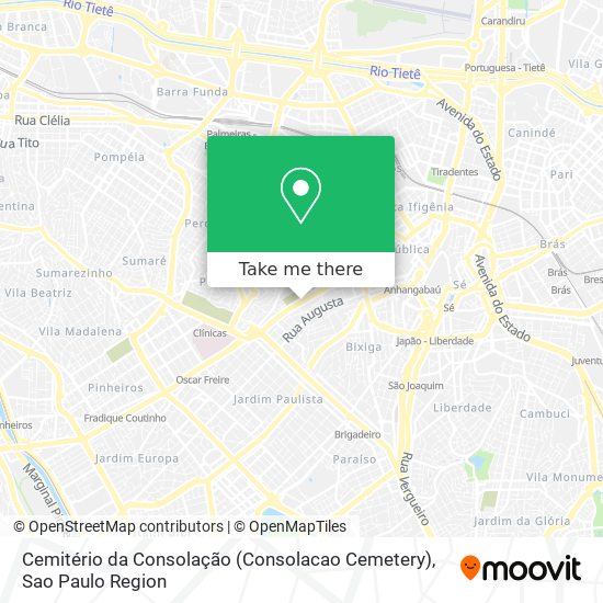 Mapa Cemitério da Consolação (Consolacao Cemetery)