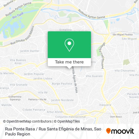 Rua Ponte Rasa / Rua Santa Efigênia de Minas map