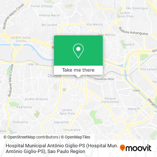 Hospital Municipal Antônio Giglio-PS map