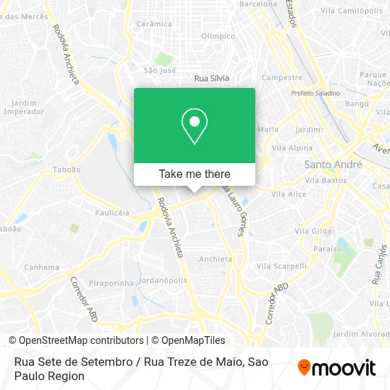 Rua Sete de Setembro / Rua Treze de Maio map