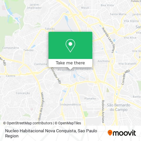 Nucleo Habitacional Nova Conquista map