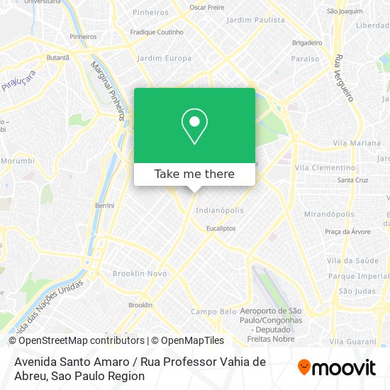 Avenida Santo Amaro / Rua Professor Vahia de Abreu map