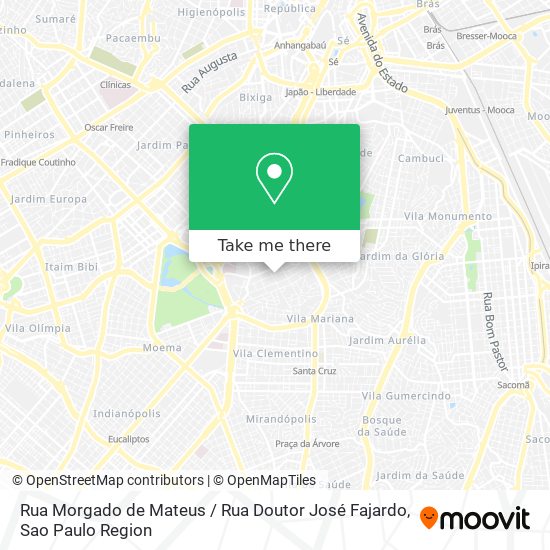 Mapa Rua Morgado de Mateus / Rua Doutor José Fajardo