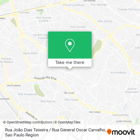 Rua João Dias Teixeira / Rua General Oscar Carvalho map