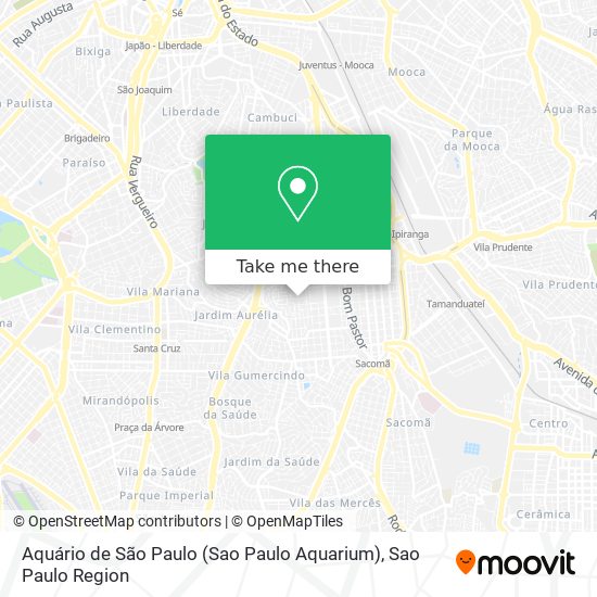 Mapa Aquário de São Paulo (Sao Paulo Aquarium)