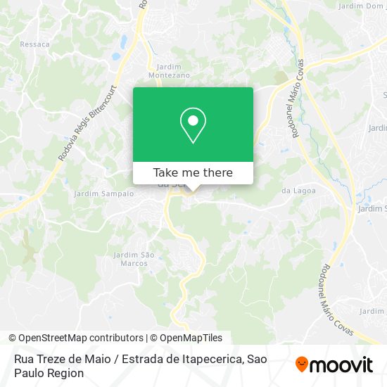 Mapa Rua Treze de Maio / Estrada de Itapecerica