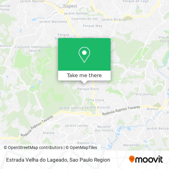 Estrada Velha do Lageado map