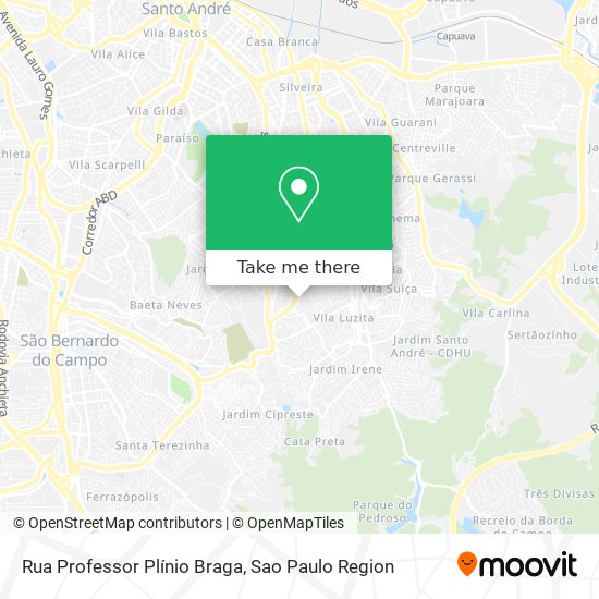 Rua Professor Plínio Braga map