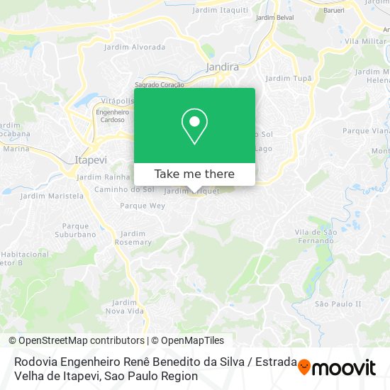 Rodovia Engenheiro Renê Benedito da Silva / Estrada Velha de Itapevi map