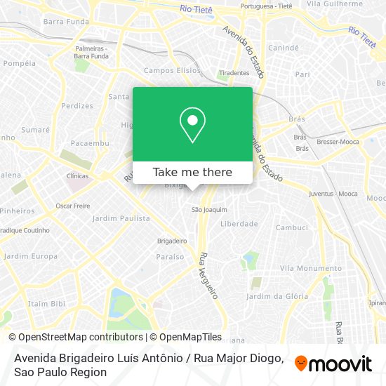 Avenida Brigadeiro Luís Antônio / Rua Major Diogo map