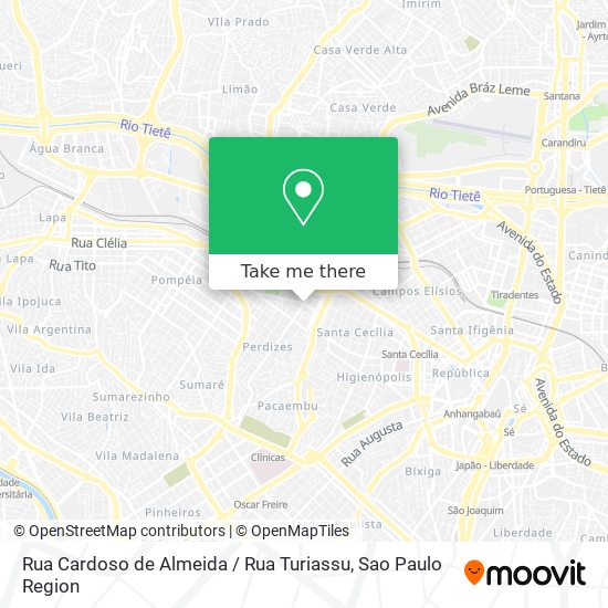 Rua Cardoso de Almeida / Rua Turiassu map