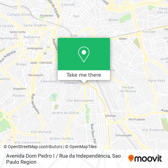 Avenida Dom Pedro I / Rua da Independência map