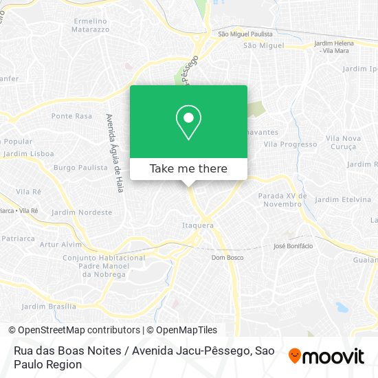 Rua das Boas Noites / Avenida Jacu-Pêssego map