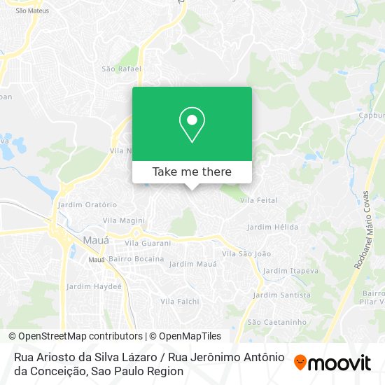 Mapa Rua Ariosto da Silva Lázaro / Rua Jerônimo Antônio da Conceição