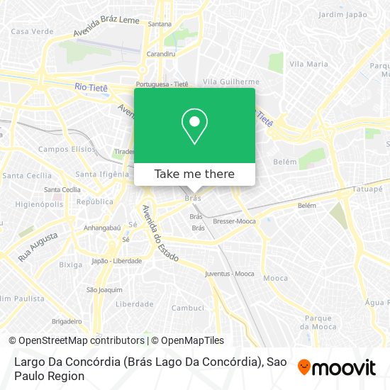 Mapa Largo Da Concórdia (Brás Lago Da Concórdia)