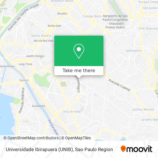 Universidade Ibirapuera (UNIB) map