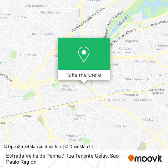 Estrada Velha da Penha / Rua Tenente Gelas map