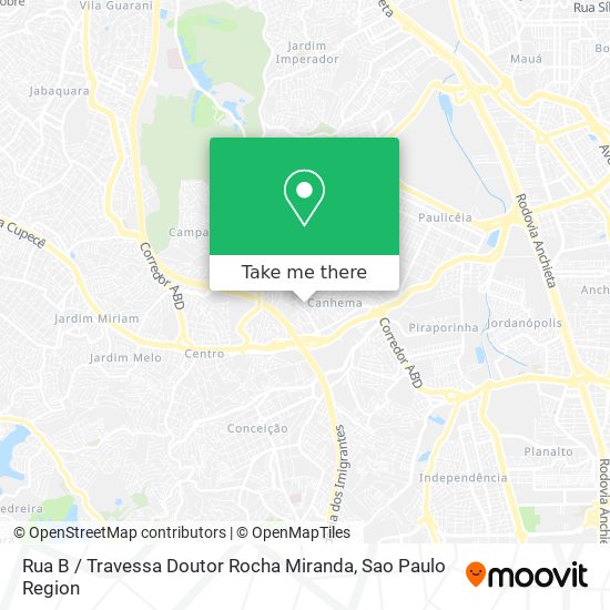 Mapa Rua B / Travessa Doutor Rocha Miranda