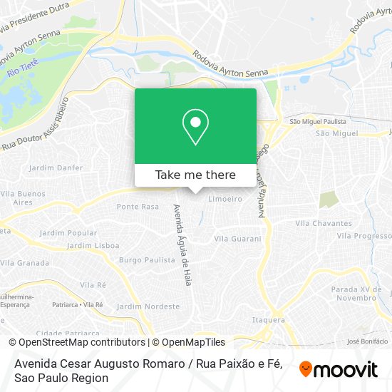 Mapa Avenida Cesar Augusto Romaro / Rua Paixão e Fé