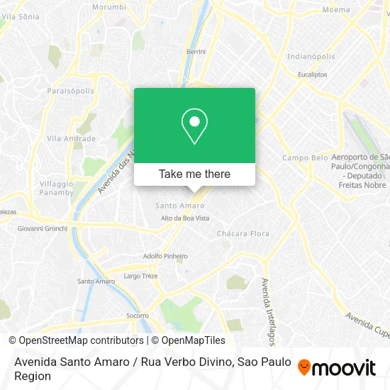 Avenida Santo Amaro / Rua Verbo Divino map